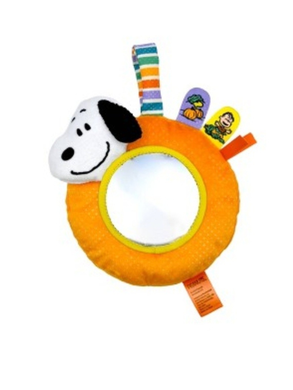 Peanuts Halloween Baby On The Go  Mirror Rattle Toy - Soft Tactile Activity Toy